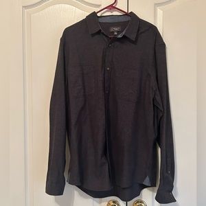 Charcoal gray flannel button down in XL